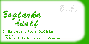 boglarka adolf business card