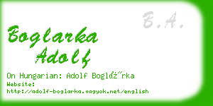 boglarka adolf business card